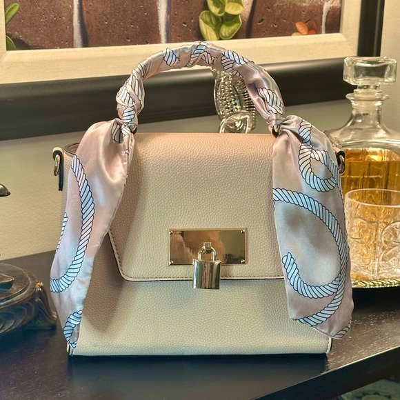 Blush Pink Aldo Handbag with Twilly - Picture 1 of 6